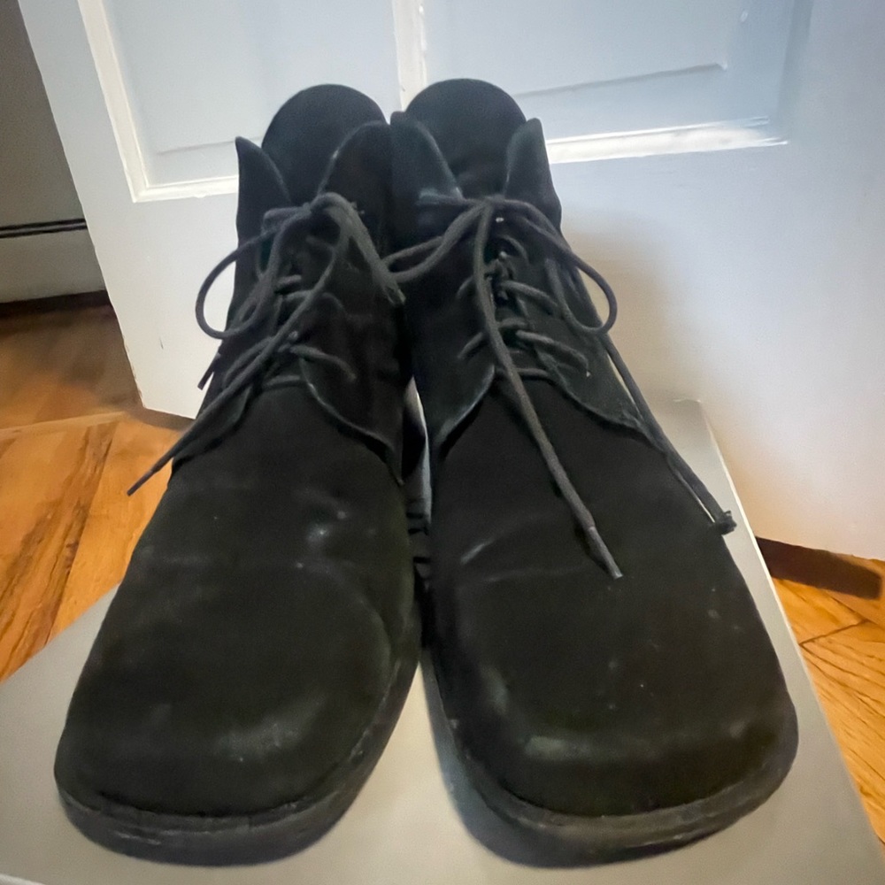 Franco Sarto Suede Black Booties